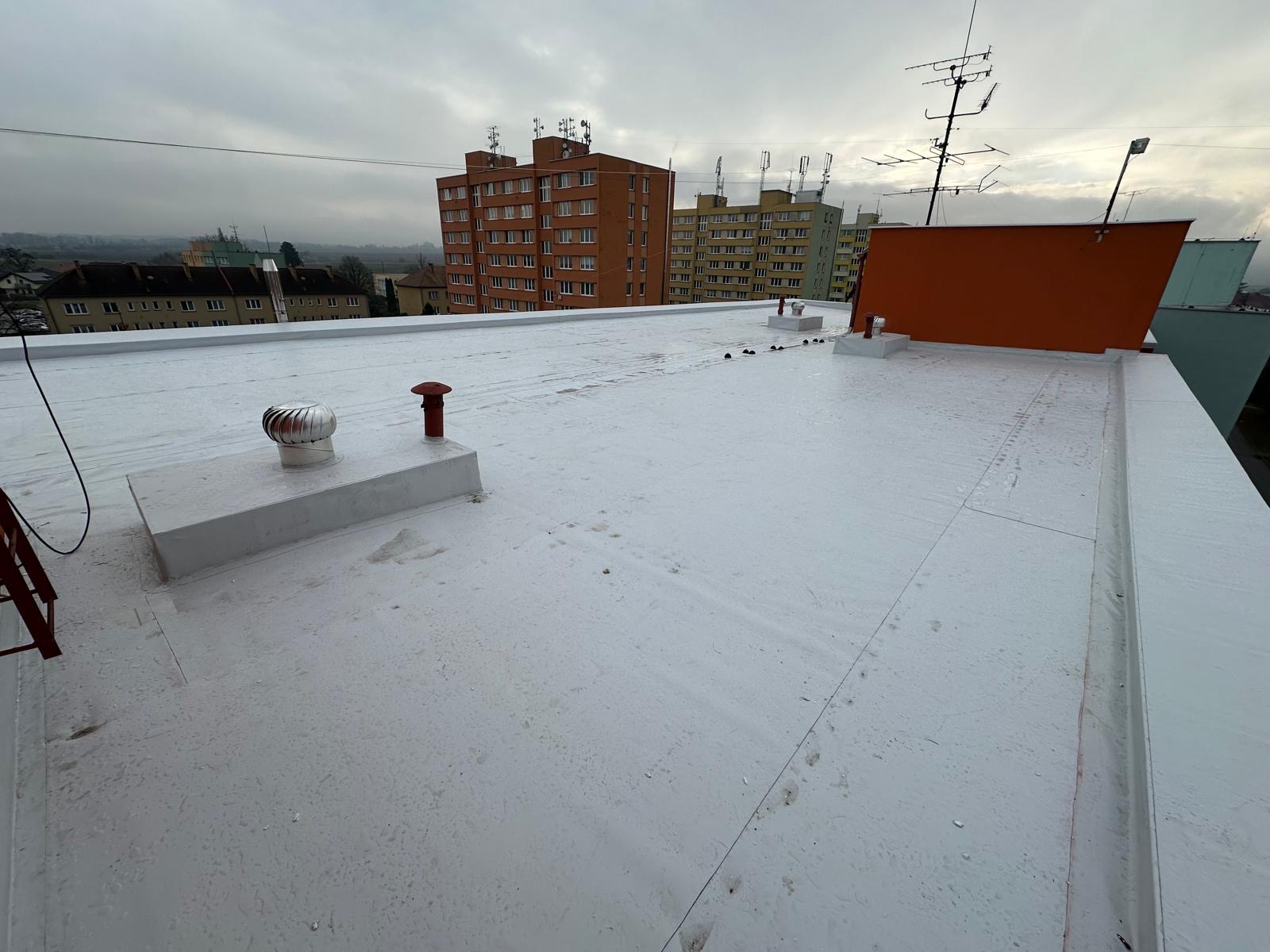 Izolace střechy z PVC folie - detail