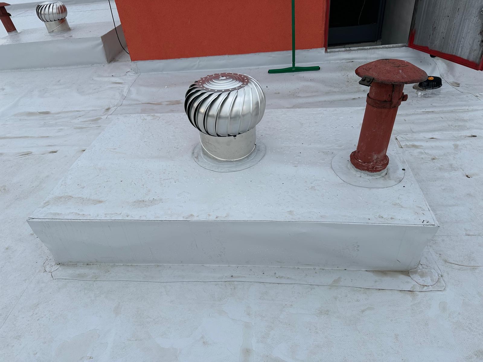 Izolace střechy z PVC folie - finální stav