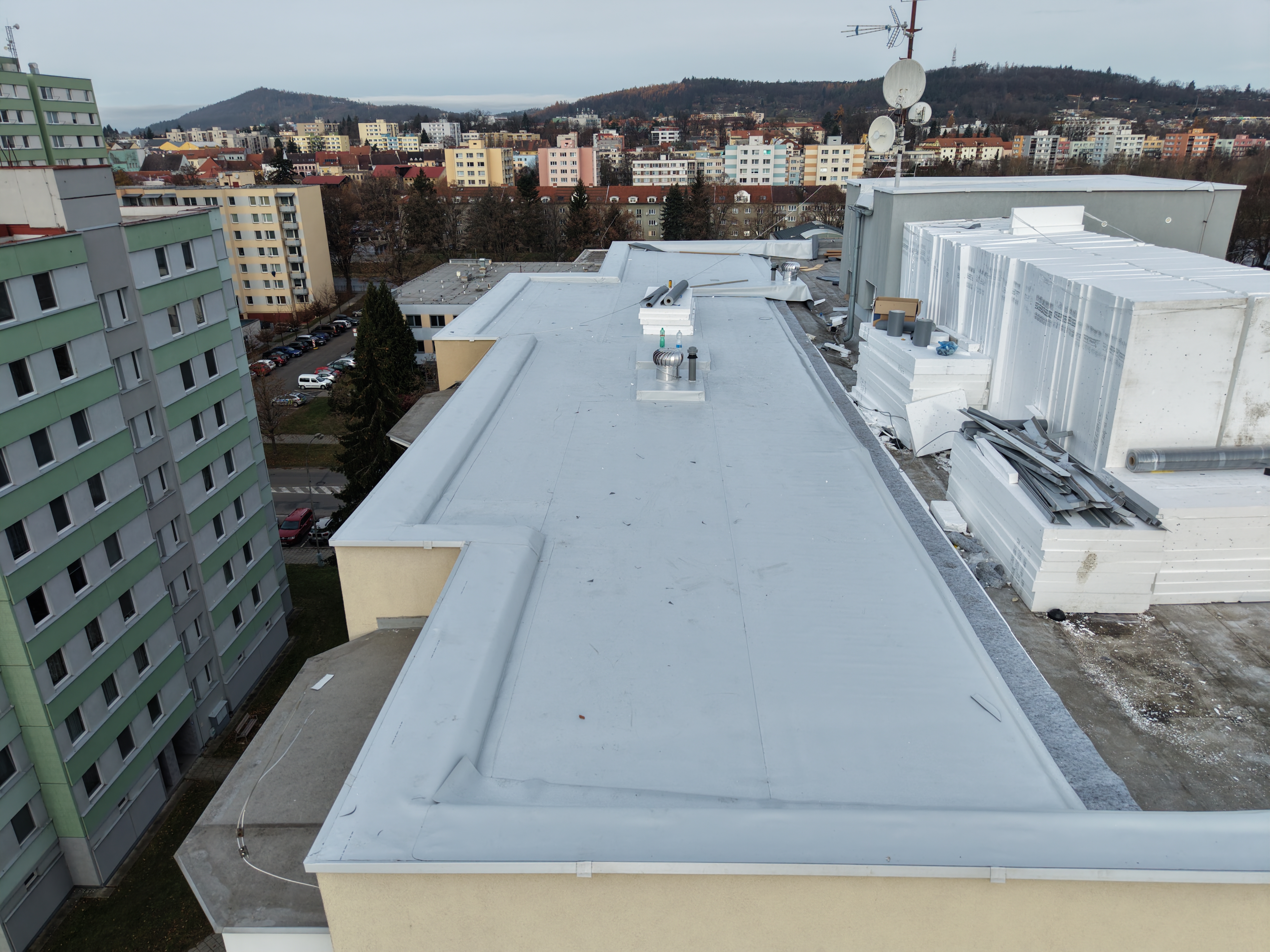 Izolace střechy z PVC folie