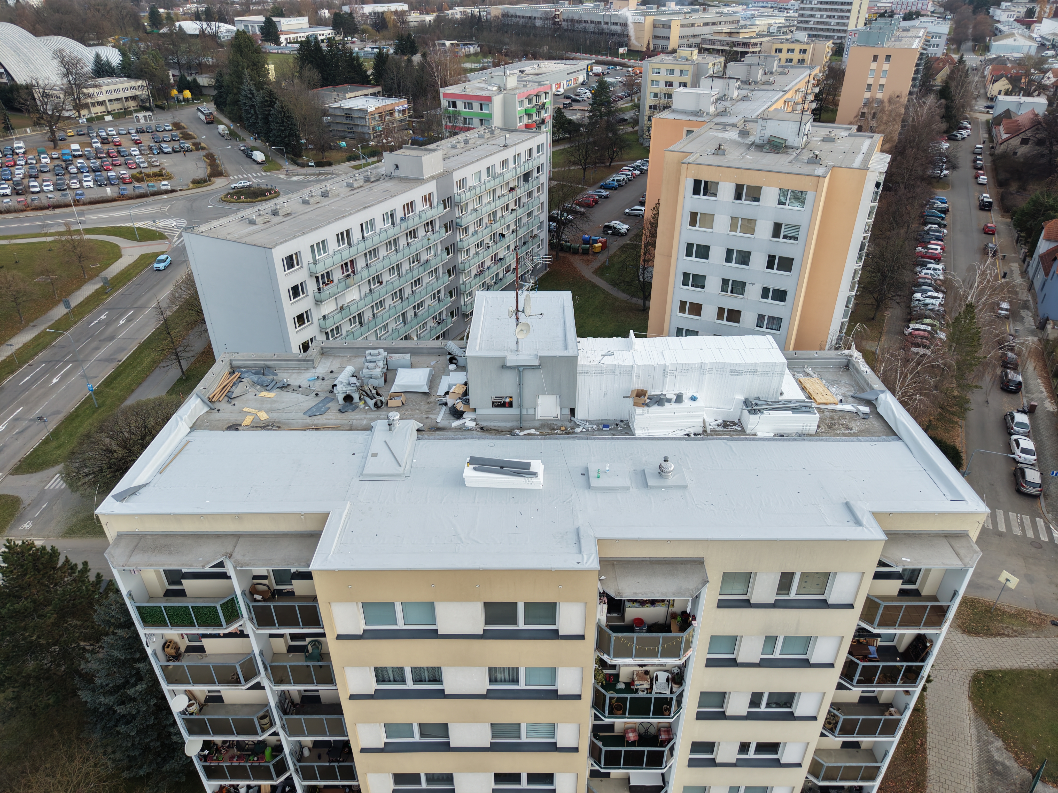 Izolace střechy z PVC folie