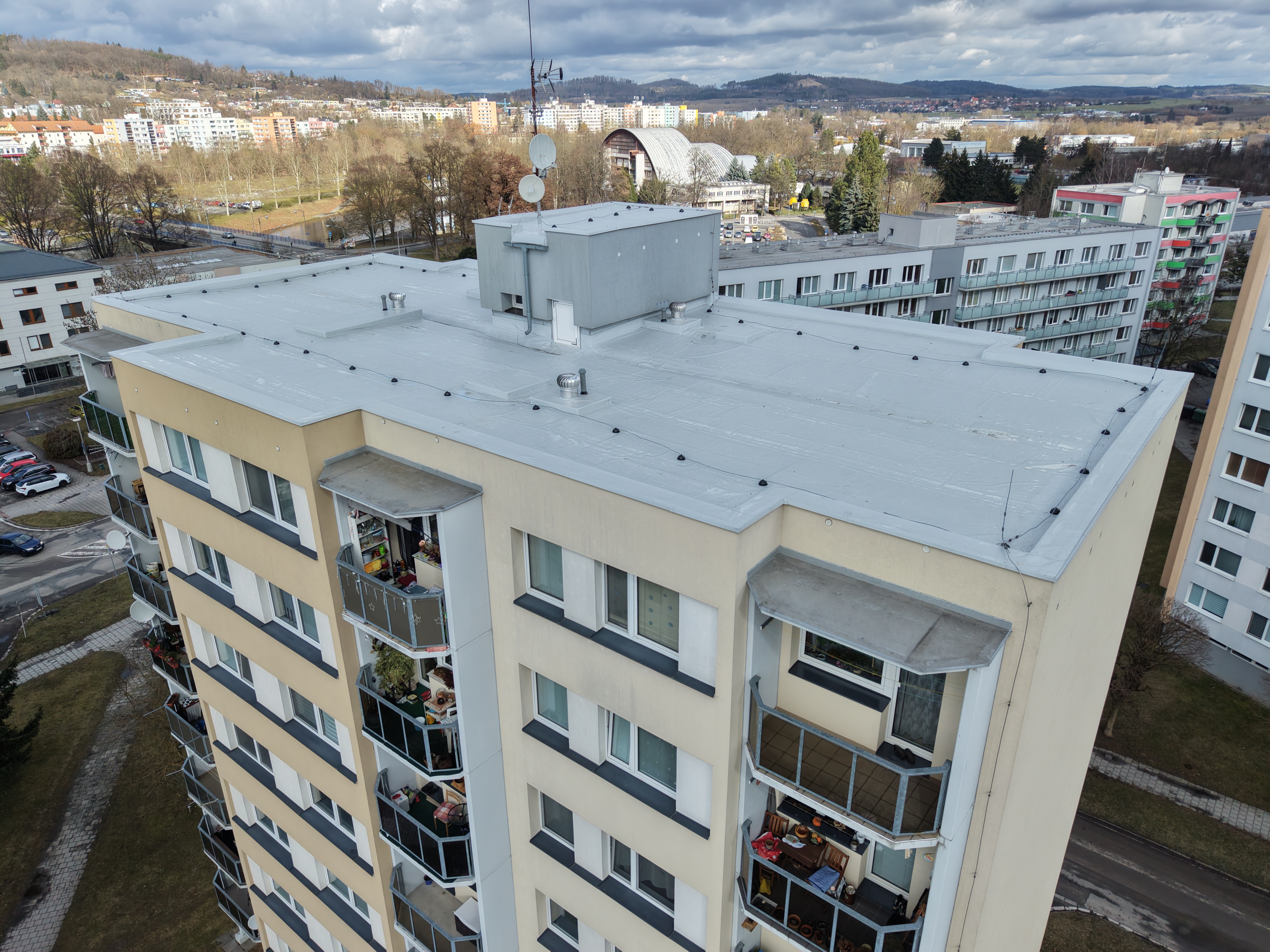 Izolace střechy z PVC folie